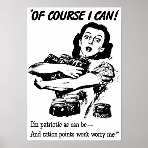 Housewife saving food War Propaganda Art Poster