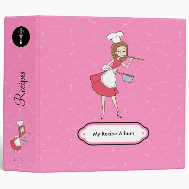 Housewife's Recipe Album 2 inches Binder Organizer (Front/Spine)