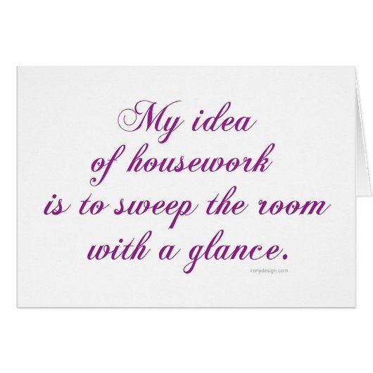 Housework Cards (Front Horizontal)