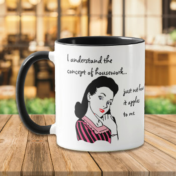 Housework Concept Funny Mug by AvenueCentral at Zazzle