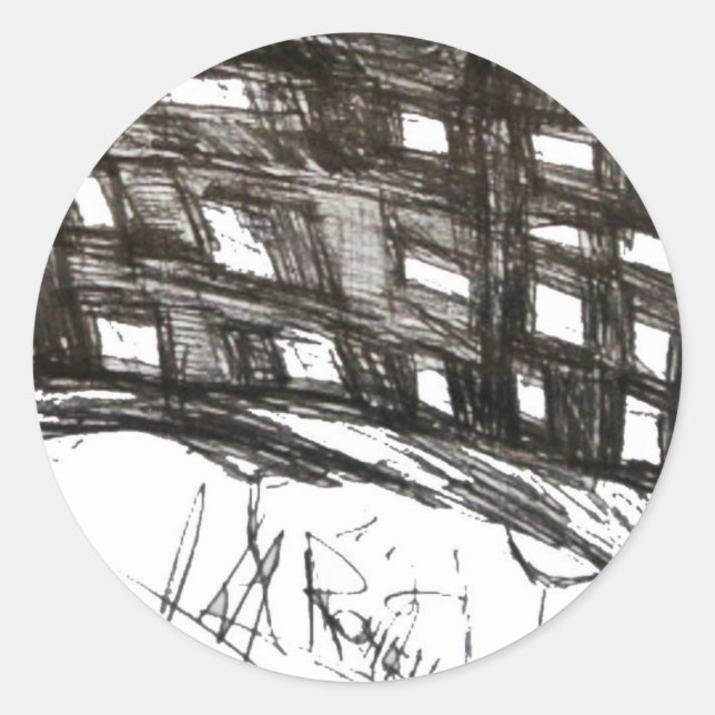 HOUSING CRASH CLASSIC ROUND STICKER (Front)