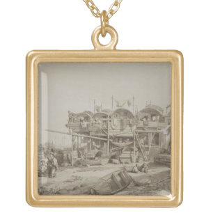 Housing for the Poor in the Inner Port of Macao, p Gold Plated Necklace