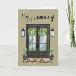 Housiversary Front Door House Anniversary Card