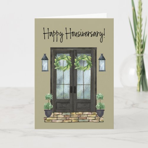 Housiversary Front Door House Anniversary Card