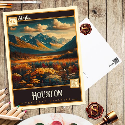 Houston Alaska  Vintage Postcard