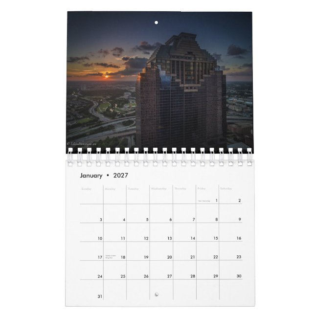 Houston Calendar 2016 by EstatesPhotography.com (Jan 2027)