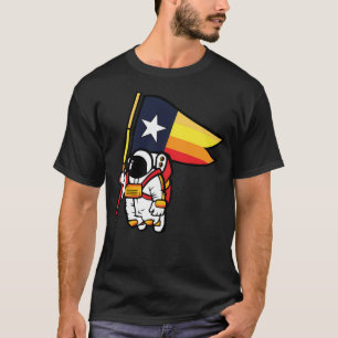 Houston Champ Texas Flag Astronaut Space City T-Shirt