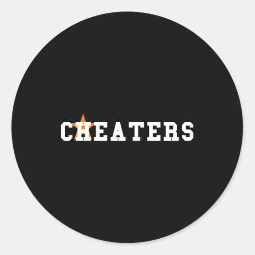 Houston Cheaters Baseball Sign Stealing Classic Round Sticker