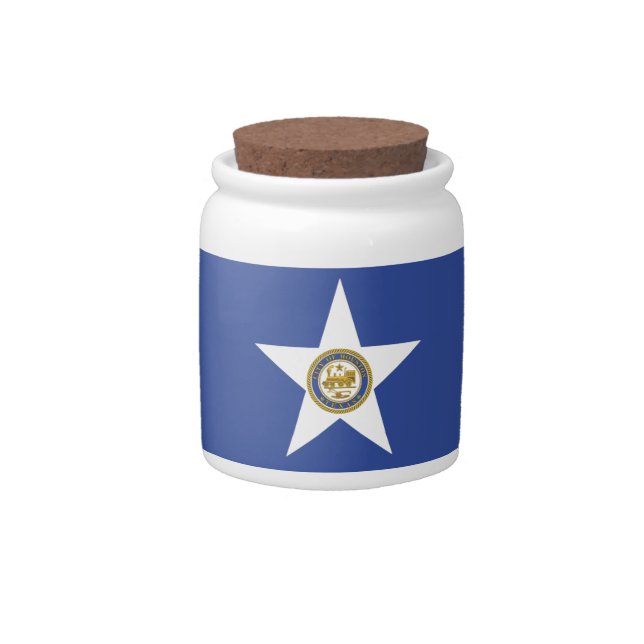 Houston City Flag Candy Jar (Front)