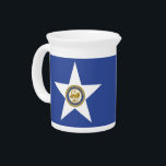 Houston City Flag Pitcher<br><div class="desc">Awesome Pitcher with Flag of Houston City, Texas State, United States of America. This product its customizable.</div>