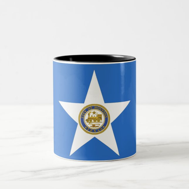 Houston city flag Two-Tone coffee mug (Center)