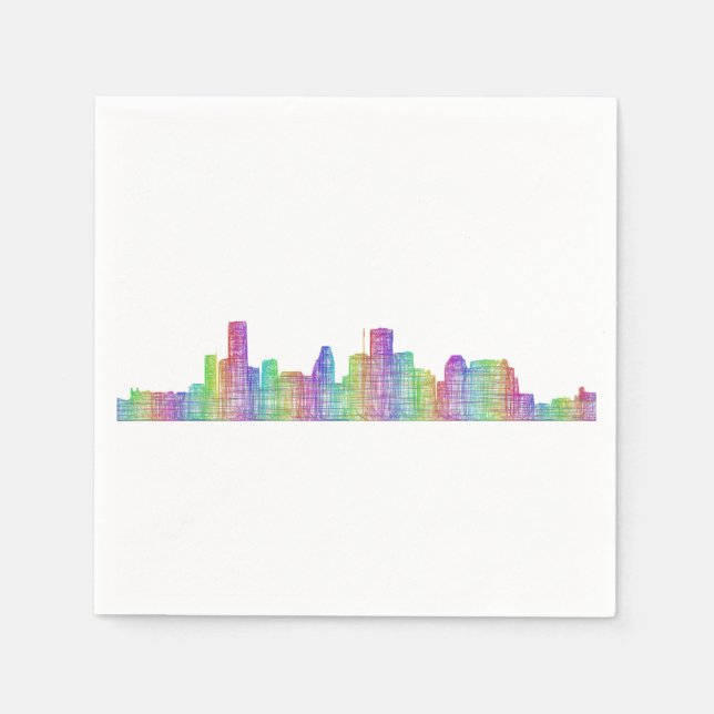 Houston city skyline napkins (Front)