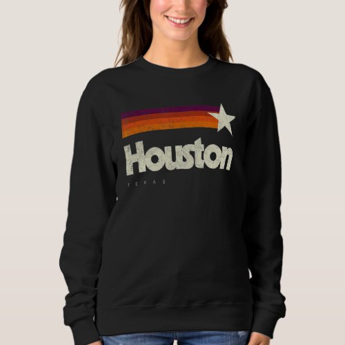 Houston City Texas Cool Distressed Casual American Sweatshirt