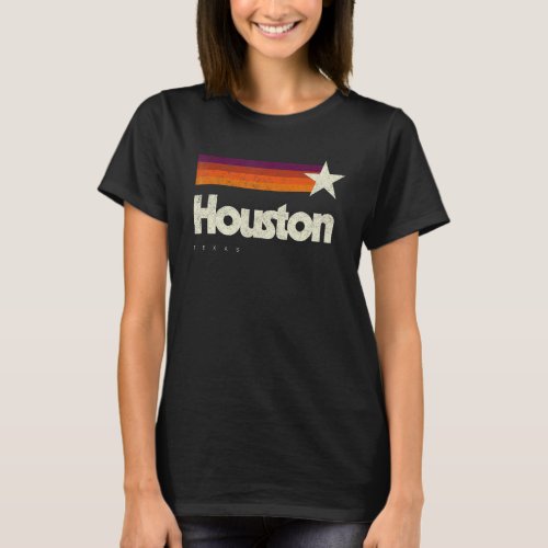 Houston City Texas Cool Distressed Casual American T_Shirt