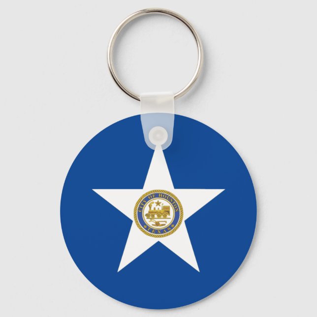 Houston City (Texas) flag Keychain (Front)