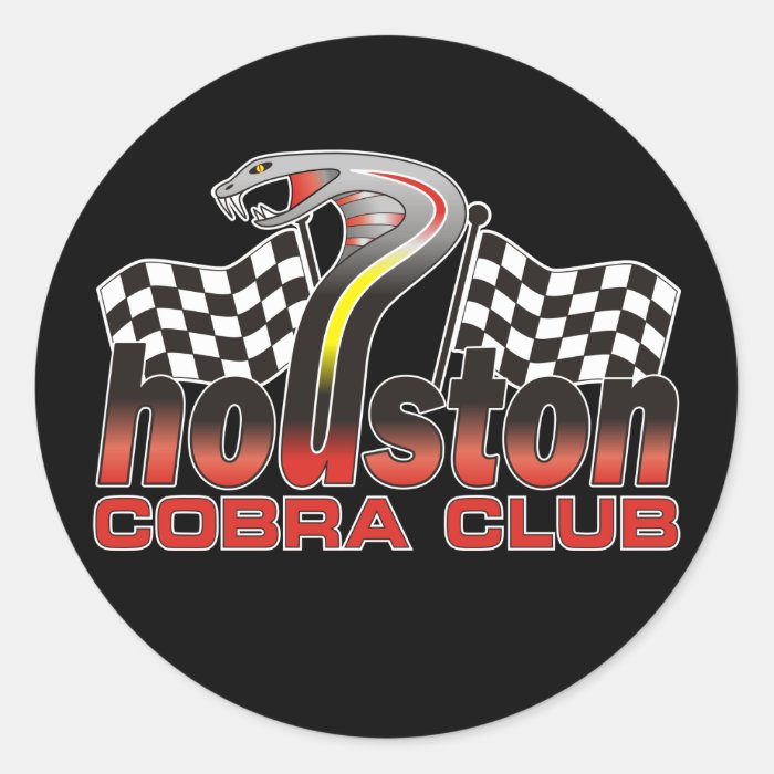 Houston Cobra Club Logo   December 2009 Round Sticker