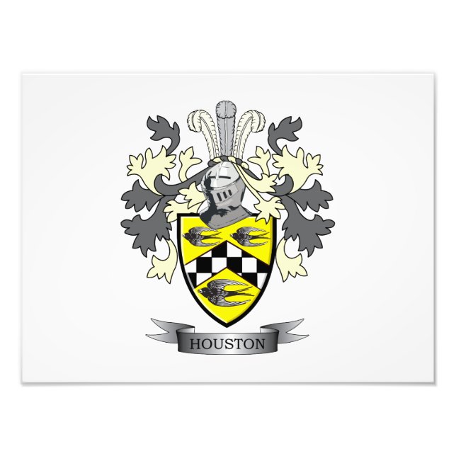 Houston Family Crest Coat of Arms Photo Print (Front)