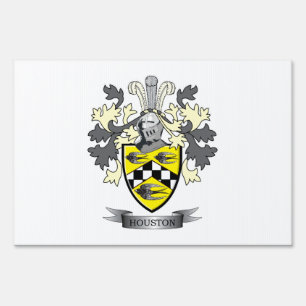 Houston Family Crest Coat of Arms Sign