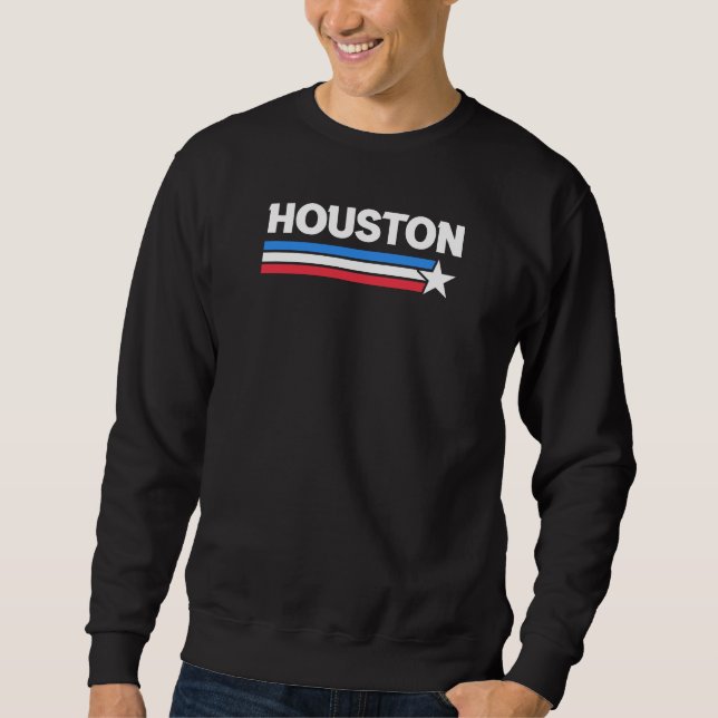 Houston Flag Design for proud Houstonian Sweatshirt (Front)