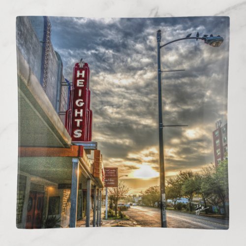 Houston Heights 19th Street Vintage Theater Unique Trinket Tray