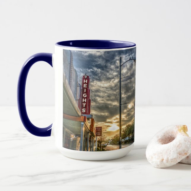 Houston Heights Vintage Theater Historic Mug (With Donut)