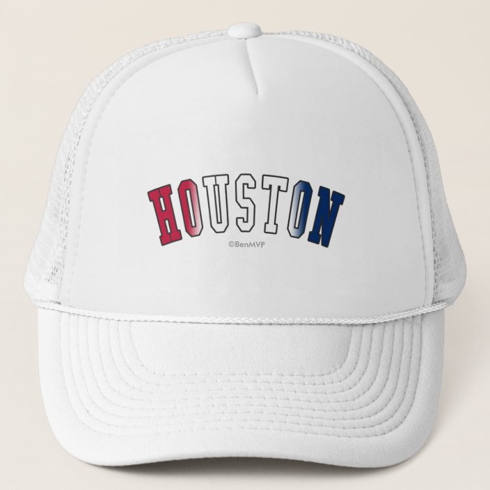 Houston in Texas State Flag Colors Mesh Hat