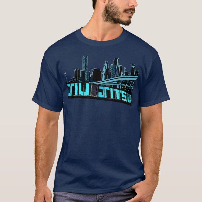 Houston League City BJJ Training T-Shirt (Front)