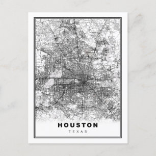 Houston Map Holiday Postcard