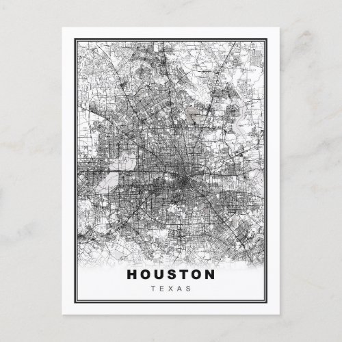 Houston Map Postcard