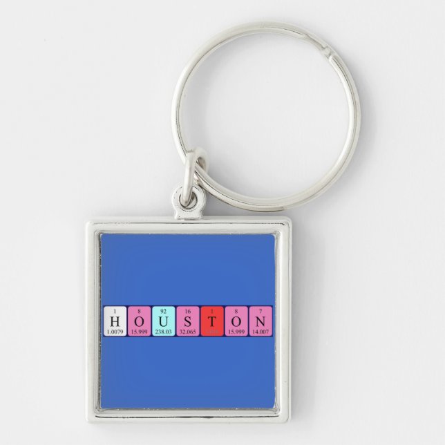 Houston periodic table name keyring (Front)