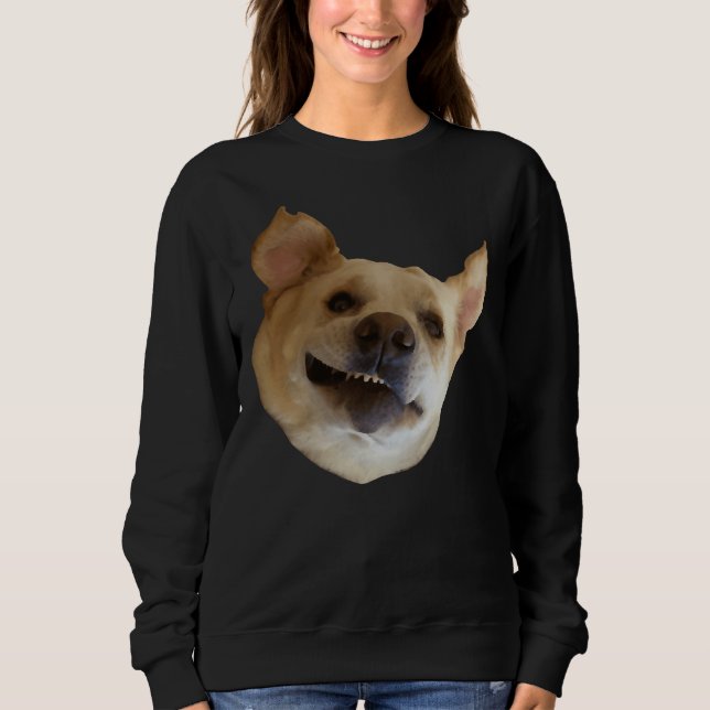 Houston Photo Yellow Lab Derp Face Sweatshirt (Front)