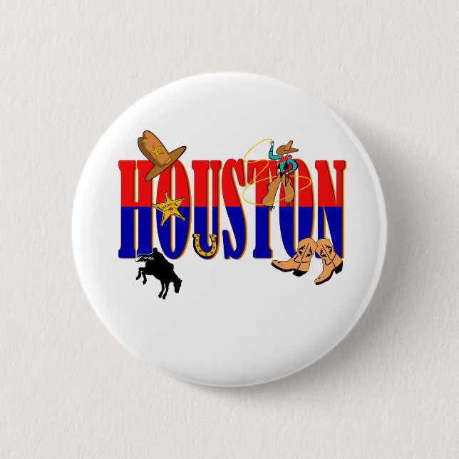 Houston Pics Pinback Button (Front)