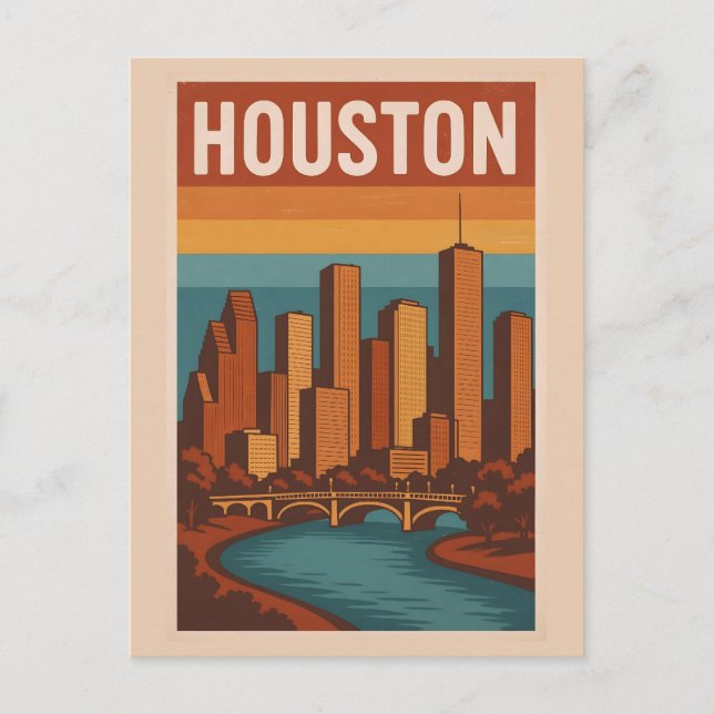 HOUSTON Postcard  (Front)