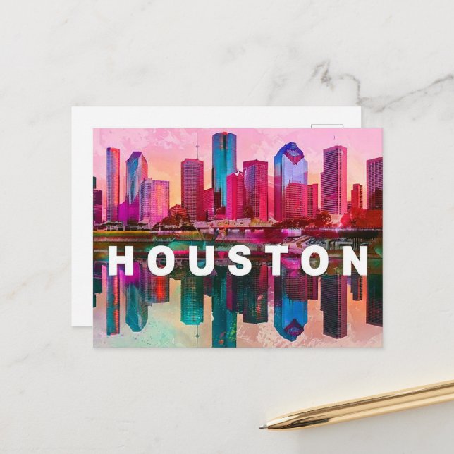 Houston Postcard – Iconic Skyline (Front/Back In Situ)
