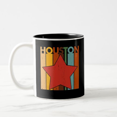 HOUSTON Retro Vintage Two_Tone Coffee Mug