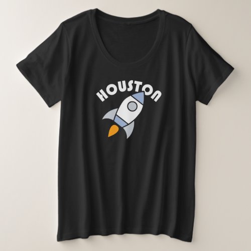 Houston Rocket Design for proud Houstonian Plus Size T_Shirt