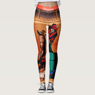 Houston Rodeo Cowgirl Barrel Racing Leggings