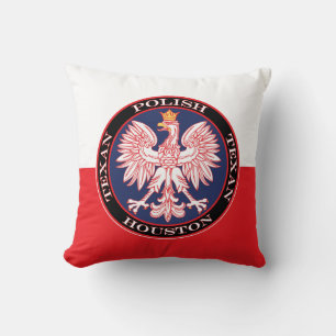 Houston Round Polish Texan Throw Pillow