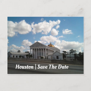 Houston Save The Date Announcement Postcard