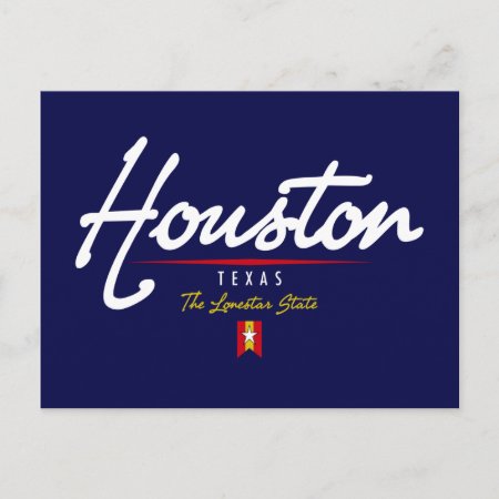 Houston Script Postcard