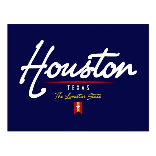 Houston Script Postcard | Zazzle.com