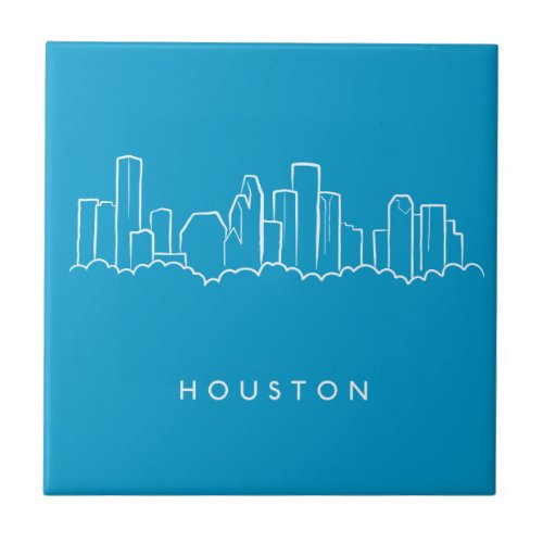 Houston Skyline Ceramic Tile