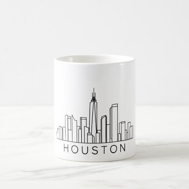 Houston Skyline Cityscape Coffee Mug (Center)