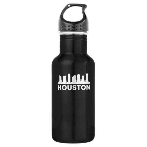 Houston Skyline Design for proud Houstonian Stainless Steel Water Bottle