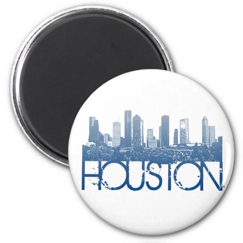 Houston Skyline Design Magnet