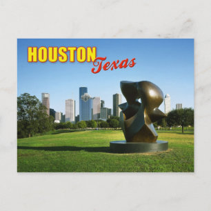 Houston Skyline from Eleanor Tinsley Park, TX Postcard