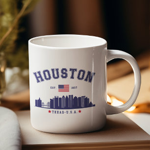 Houston Skyline in Modern Style Coffee Mug
