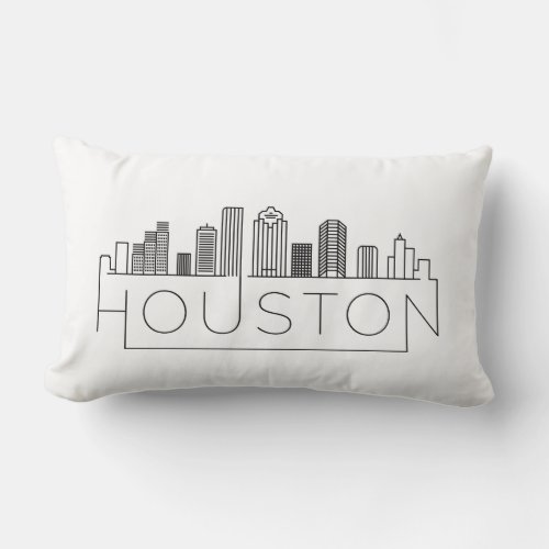 Houston Skyline Lumbar Pillow