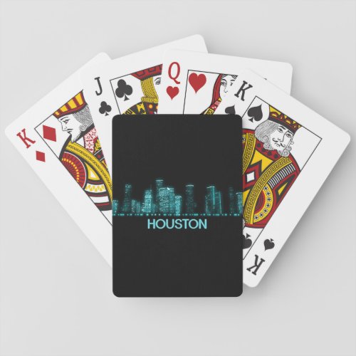 Houston Skyline Poker Cards