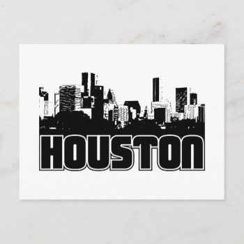 Houston Skyline Postcard by TurnRight at Zazzle